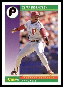 1992 Score Cliff Brantley Rookie Philadelphia Phillies #854 - Picture 1 of 2