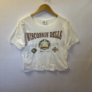 Vintage Keep America Beautiful Wisconsin Dells T-shirt Women’s Medium White - Picture 1 of 3