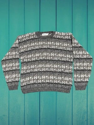 Suéter Vintage New Era Adulto Grande Acrílico EE. UU. Hombres Geométrico Foto 1 de 4