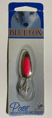 Señuelo de pesca Blue Fox Pixee Cuchara 1/8 OZ Rosa EggSac Inserto Salmón Trucha Panfish Foto 1 de 2