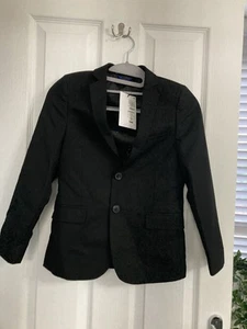 M&S 8-9years Boys Black Slim-Fit Suit Blazer Jacket, RRP is £40  - Picture 1 of 9