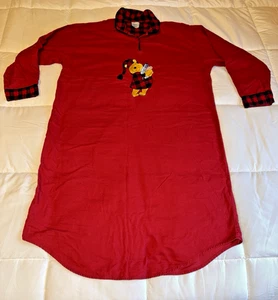 Disney Winnie the Pooh Eeyore Pajamas Nightgown Womens XL Flannel Cotton - Picture 1 of 10