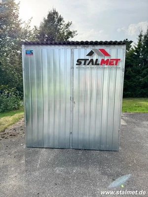 Blechgarage 2x2 Metallgerätehaus Stahlschuppe Gartencontainer Gartenhütte  Lager - Bild 1 von 4