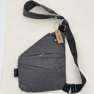 Wonder Plus FRID Anti-Diebstahl Umhängetasche Reisetasche - Dunkelgrau Unisex Neu mit Etikett - Bild 1 von 10