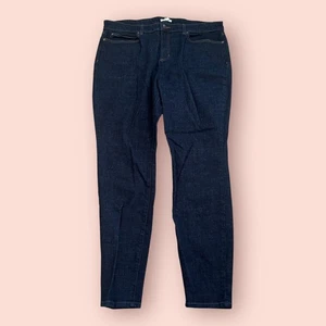 Eileen Fisher Jeans Women Sz 16 Dark Denim Slim Leg Organic Cotton - Picture 1 of 6