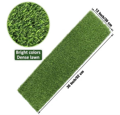 Corredores de mesa de césped artificial lavables Kesfey 12 x 36 pulgadas 12x36, verde  Foto 1 de 4