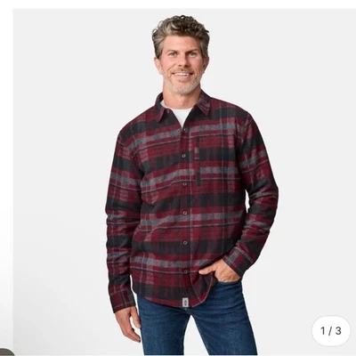 Free Country Mens Easywear II Fleece Lined Flannel Shirt Redrock Plaid XXL EUC - Image 1 of 4