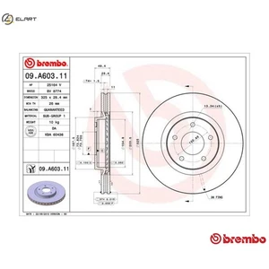 2x BRAKE DISC 09.A603.11 FOR JAGUAR Vanden/Plas XJ/ESPORTIVO XK/8/Convertible - Picture 1 of 10
