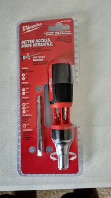 Milwaukee 48-22-2322 9-in-1 multibit Ratcheting Screwdriver & workpro 10in file - Image 1 of 4