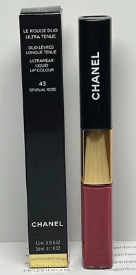 CHANEL LE ROUGE DUO COLOR #43 SENSUAL ROSE ULTRA TENUE BRILLO DE LABIOS LÍQUIDO NUEVO EN CAJA Foto 1 de 4