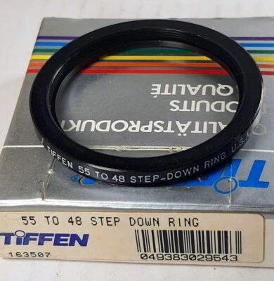 TiFFEN 55-48mm Step-Down Lens Filter Adapter Ring 55mm-48mm Metal E55-E48 USA - Image 1 of 4