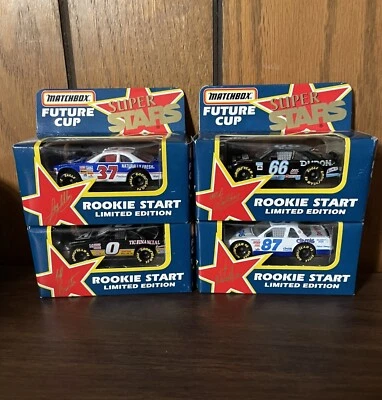 Matchbox Future Cup Super Stars Rookie Start Set, Burton, Nemechek, Wallace, Allen Foto 1 de 4