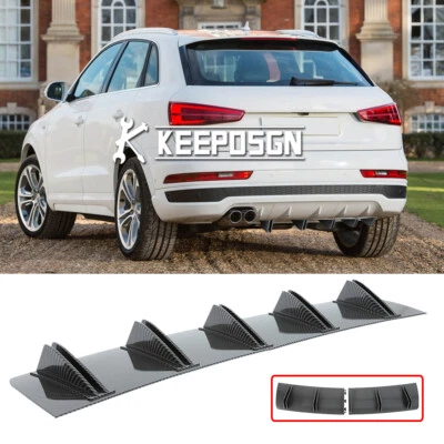 Difusor divisor barbatana de tubarão barbatana de tubarão aparência fibra de carbono para Audi Q3 Q5 Q7 - Imagem 1 de 4