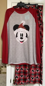 NWT DISNEY Men's 2-Piece Mickey Mouse Holiday Pajama Set Size L - Picture 1 of 6