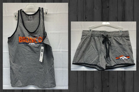 NFL Denver Broncos Women's Pajama Tank Top & Shorts Sleepwear, Choose your size Cover