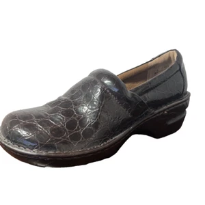 BOC Born Concept  New C45757 Women's Size 9 Dark Brown Faux Croc Peggy Clog Shoe - Picture 1 of 9