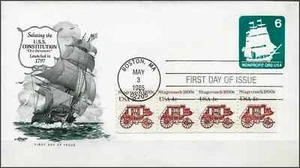 US 1985 Cachet FDC Transportation,Sailing Ships USS Constitution, Embossed !! - Picture 1 of 1