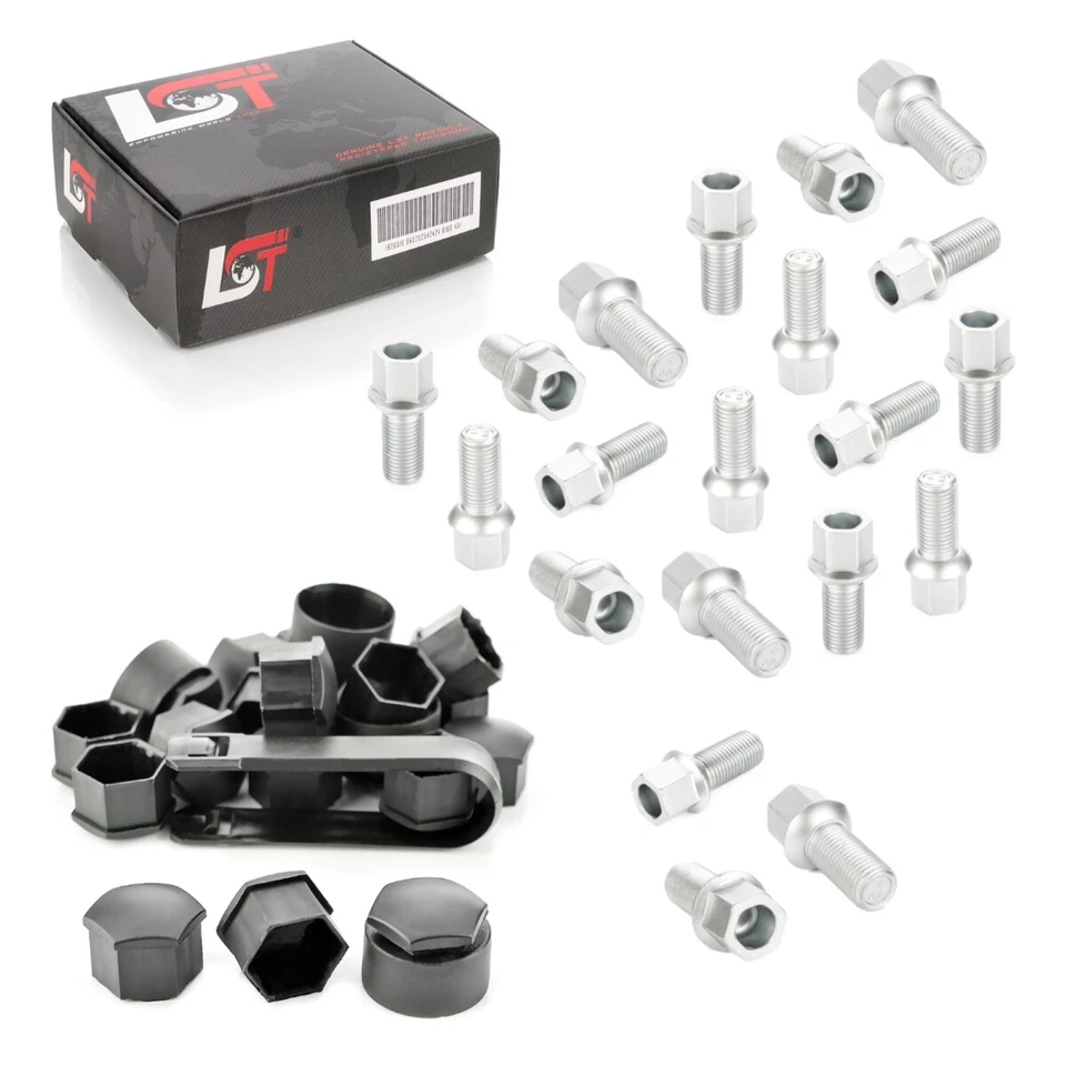 20x Boulons Caches Lot Conique Arrondi M14x1, 5x27 pour Audi A6 C4 C5 C6 C7 - Photo 1/4