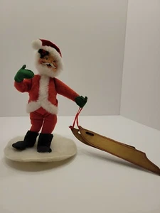 Annalee Santa Christmas Wooden Sled 1994 - Picture 1 of 8