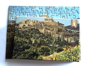 Vintage Tuco Puzzle The Acropolis, Greece Tripl-Thick Pieces 7x5-1/4" Puzzle - Picture 1 of 6