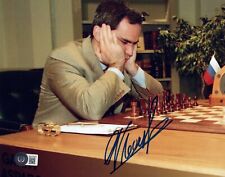 Garry Kasparov Signed Autographed 8x10 Photo Chess Grandmaster Beckett COA