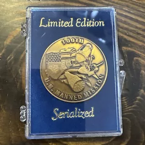 100° Stati Uniti vintage Moneta missione con equipaggio serializzata, custodia originale, bronzo antico - Foto 1 di 4