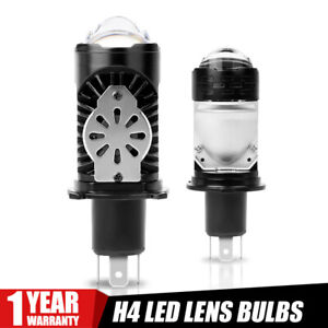 2X H4 9003 LED Mini Projector Lens Headlight Kit Bulbs Hi/Lo Beam 100W 12000LM