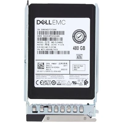 65T1J 065T1J Dell 480GB 6Gbps SATA MU TLC 2.5'' SSD 14/15/16G KIT - Image 1 of 4