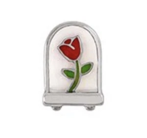 Origami Owl BEAUTY & THE BEAST ENCHANTED ROSE TERRARIUM CLOCHE Floating Charm - Picture 1 of 2