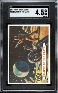 1957 Topps Space Cards 1958 Target Moon #51 Eclipse de la Tierra SGC 4,5 - Imagen 1 de 2
