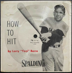 Very Rare Yogi Berra Record Album Spalding Promo How To Hit MLB Baseball Yankees - Picture 1 of 2