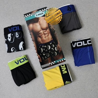 VOLCOM 5-Pack Performance Soft Boxer Briefs - L - Multi - Image 1 of 4