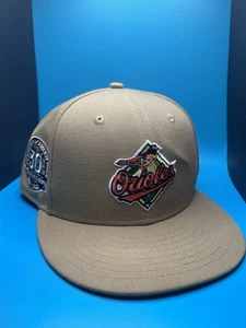 Baltimore Orioles MLB New Era Sombrero 7 3/8 Caqui 30 Aniversario 59fifty Sombrero - Imagen 1 de 14