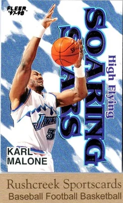 1997-98 Fleer #13 HFSS Karl Malone High Flying Soaring Stars - Image 1 of 2