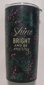 20 Unzen Becher Shine Bright And Be Merry Christmas Neu - Bild 1 von 6