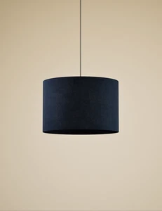 Habitat dunkelblauer Samt Easy Fit Trommellampenschirm - 30 cm - Bild 1 von 3