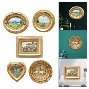 Hand Carved Picture Frame Display Desktop Tabletop or Wall Hanging Photo Frame - Picture 1 of 36