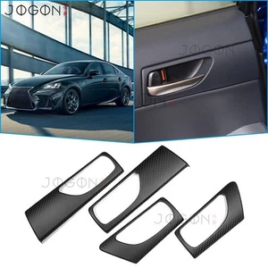 Embellecedores de panel de manija de puerta interior de carbono para Lexus IS250 IS300h IS350 F Sport 14-20 - Imagen 1 de 10