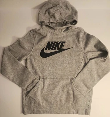 Youth NIKE Pullover Hoodie Fleece Heather Gray Pocket Boys Size Large (14/16) - Image 1 of 4