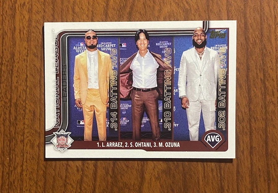 Shohei Ohtani Arraez Ozuna 2025 Topps Golden Mirror Variation SSP #347 Raro Foto 1 de 2