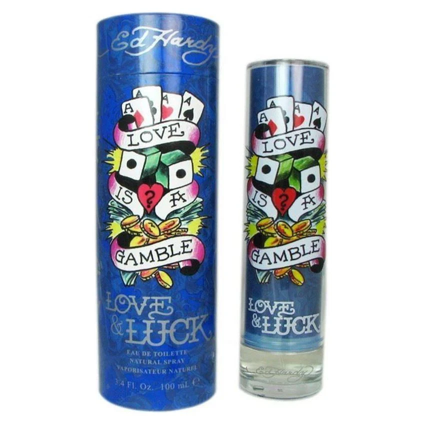 LOVE & LUCK Ed Hardy by Christian Audigier 3.4 / 3.3 oz EDT for Men New In Box - Image 1 of 1
