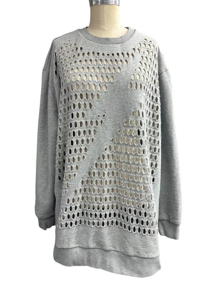 Sudadera Vintage 3.1 Phillip Lim Gris De Gran Tamaño Con Recortes Talla M Foto 1 de 4