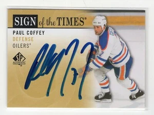 2012-13 SP AUTHENTIC SIGN OF THE TIMES AUTO PAUL COFFEY - GROUP A SSP 1 IN 10K ! - Picture 1 of 1