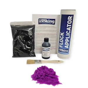 Kit de floculación púrpura pequeño - aplicador adhesivo de bandada de tablero - artesanal - Imagen 1 de 3