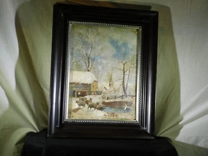 Antique Dutch Master Original Oil on Canvas Farm Scene Framed - Picture 1 of 18