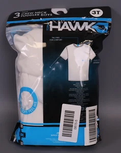 TONY HAWK Toddler Boys White Crew Neck Tee 6-Pack - Sizes 2T 3T 4T - Picture 1 of 4