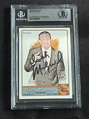 “IRISH” MICKY WARD 2011 TOPPS ALLEN & GINTER SIGNED AUTOGRAPH CARD BAS AUTHENTIC - Image 1 of 2
