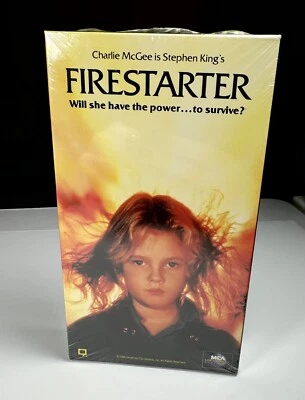 Vintage 1984 Stephen King's Firestarter (1992 Release) Cult Classic VHS Sealed! - Image 1 of 4