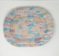 Vintage Italian Pottery 16" Oval Platter Handcrafted in Italy