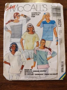 McCall's 3521 Misses Pullover Oberteil Tunika (Größe L) - ungeschnitten - 1988 Vintage - Bild 1 von 2
